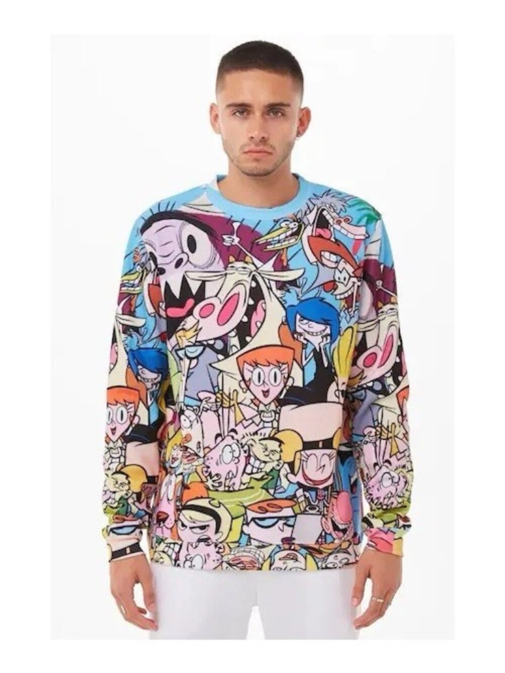 Cartoon Network Y2K All Over Print Sweatshirt Medium